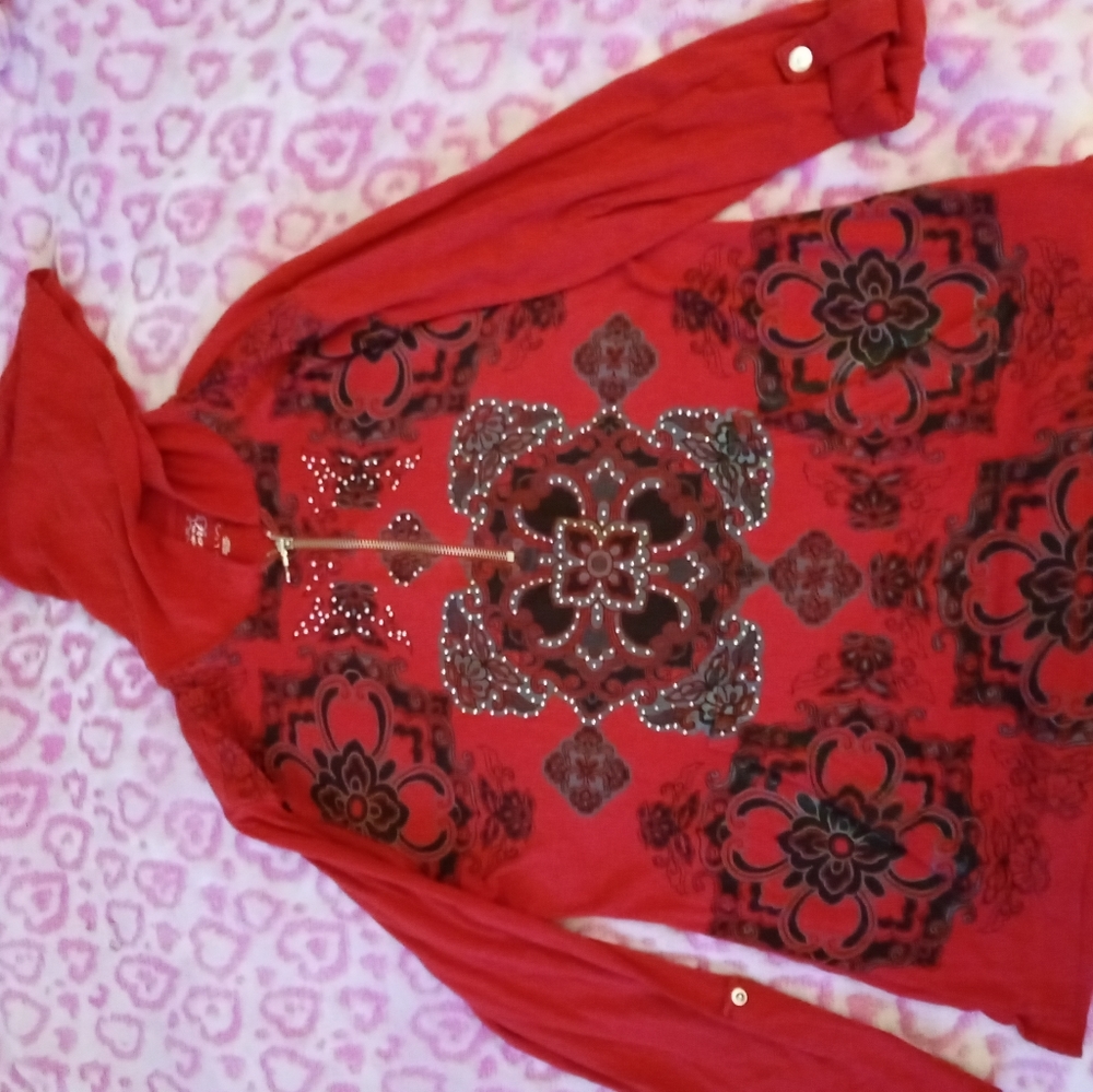 Very stylish long or mid sleeve, half zipper hoodie shirt